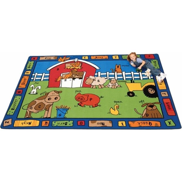 Carpets For Kids Alphabet Farm 5.83 ft. x 8.33 ft. Rectangle Carpet CA61904